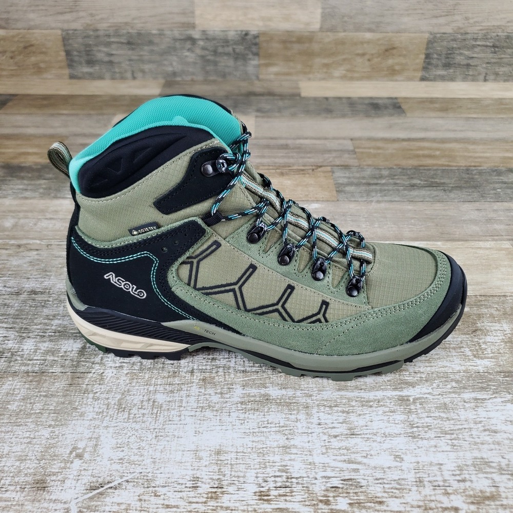 Asolo Falcon Evo‎ GV ML Womens Hiking Shoes Sz 9 Dry Seeds Suede Lace Up Mid Top